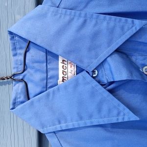 Vintage 60 70 s shirt. Mach II Arrow. Darcon. Blue